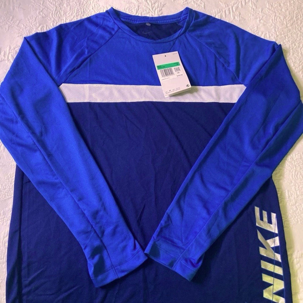 Nike Boys Blue Long Sleeve Shirt